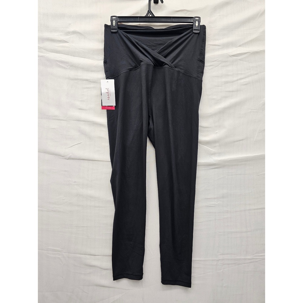 Isabel by Ingrid & Isabel Womens Crossover Maternity Leggings Black Size XL